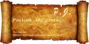 Pavlyak Jácinta névjegykártya